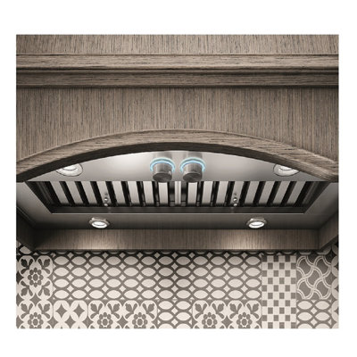 34.5" 600 CFM Ducted Insert Range Hood in Silver