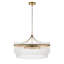 Geira Grand 7lt Pendant light finished in Ant. Brass