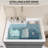 30 Inch Kitchen Sink Laundry Soild Surface Sink With Gray Standing Storage Cabinet