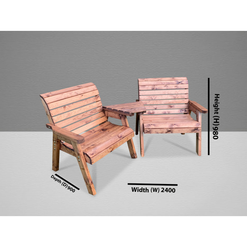 Oklee Solid Wood Outdoor Bench