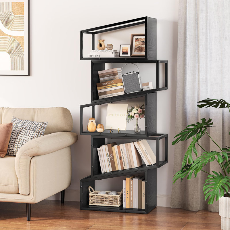 150cm H x 48cm W Metal Geometric Bookcase