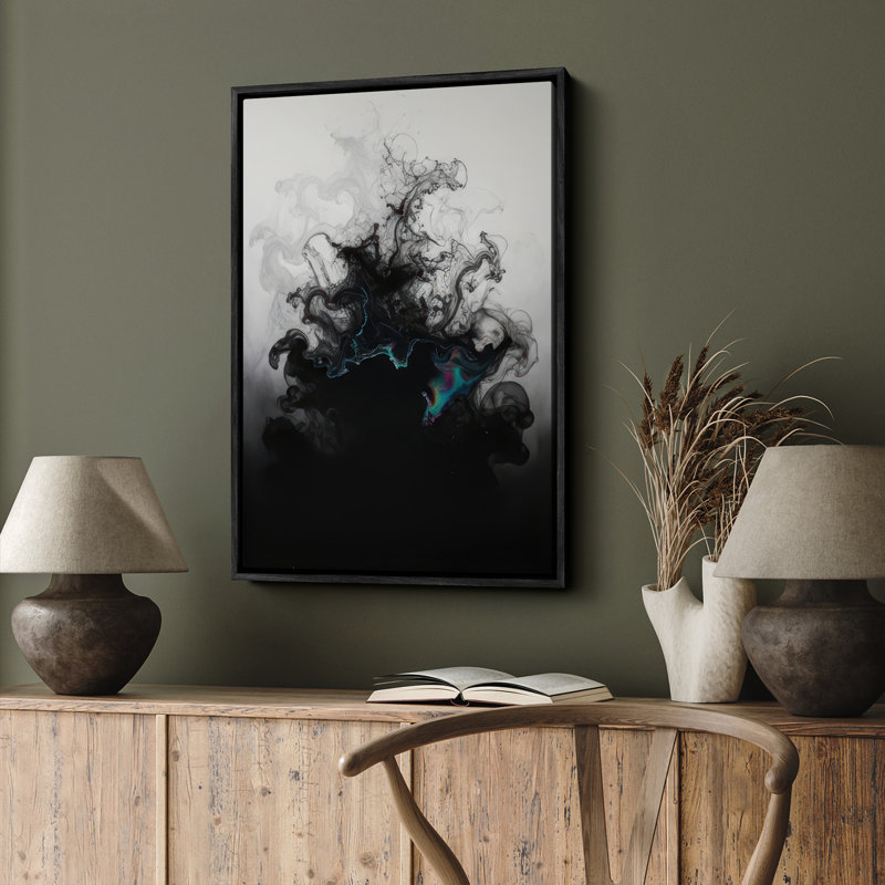 Art mural encadré, rétro, antique et classique pour chambre à coucher - 16 po x 24 po, Noir, H 24 po x l 16 po