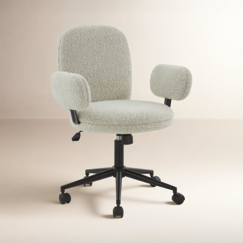 Arwen Boucle Task Chair, White