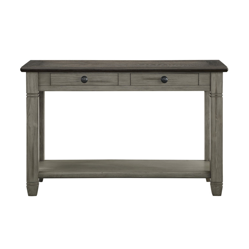 Stylish Sofa Table With Drawers And Shelf For Versatile Living Room Use