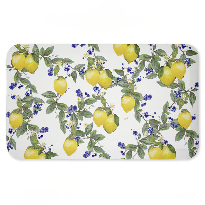 Tapis de sol anti-fatigue Lemony Vine, Motif de vigne citronné