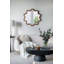 Miroir d'appoint 31 "x 30" en bois avec cadre unique, miroir mural pour le hall d'entrée de la chambre à coucher du salon