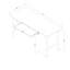 Bureau d'ordinateur l 59,5 po Ezra