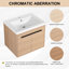 Meuble-lavabo simple 23,63 po avec plateau en résine Nivi