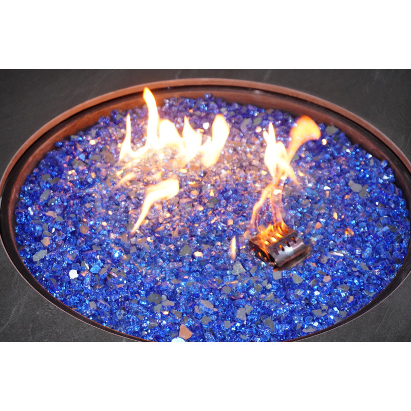 1/4 po 10 lb Verre de feu réfléchissant bleu cobalt