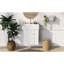 Stylish Bathroom Vanity With Premium Ceramic Basin And Distinctive Wave Door