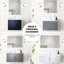 36 po L x P 22 po. Meuble-lavabo gris foncé avec comptoir en marbre, robinet, miroir à DEL, surface de protection contre les égratignures et les taches, structure durable