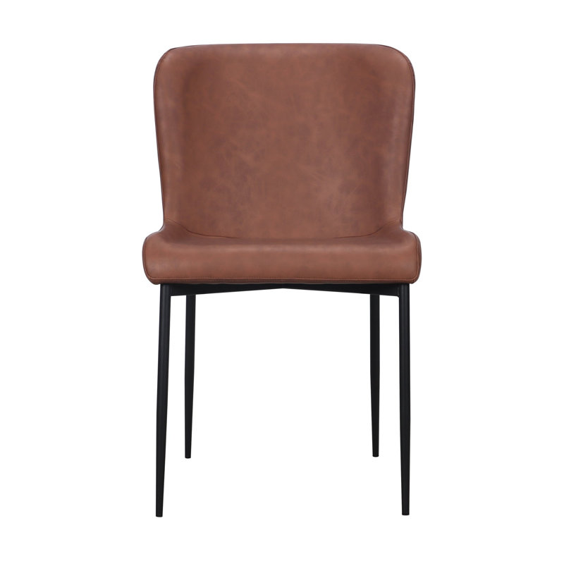 Chaise d'appoint en métal Lataja, Cognac