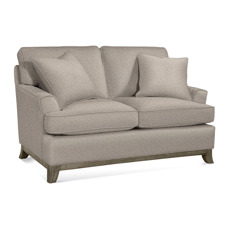 Oaks Way Upholstered 60'' Loveseat, Beige Performance Fabric; 0851-73, Flax