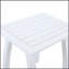Table d'appoint en bois d'acacia en polyuréthane blanc, résistante aux intempéries et durable pour une utilisation intérieure et extérieure