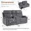 Causeuse inclinable 75,7 po avec console centrale