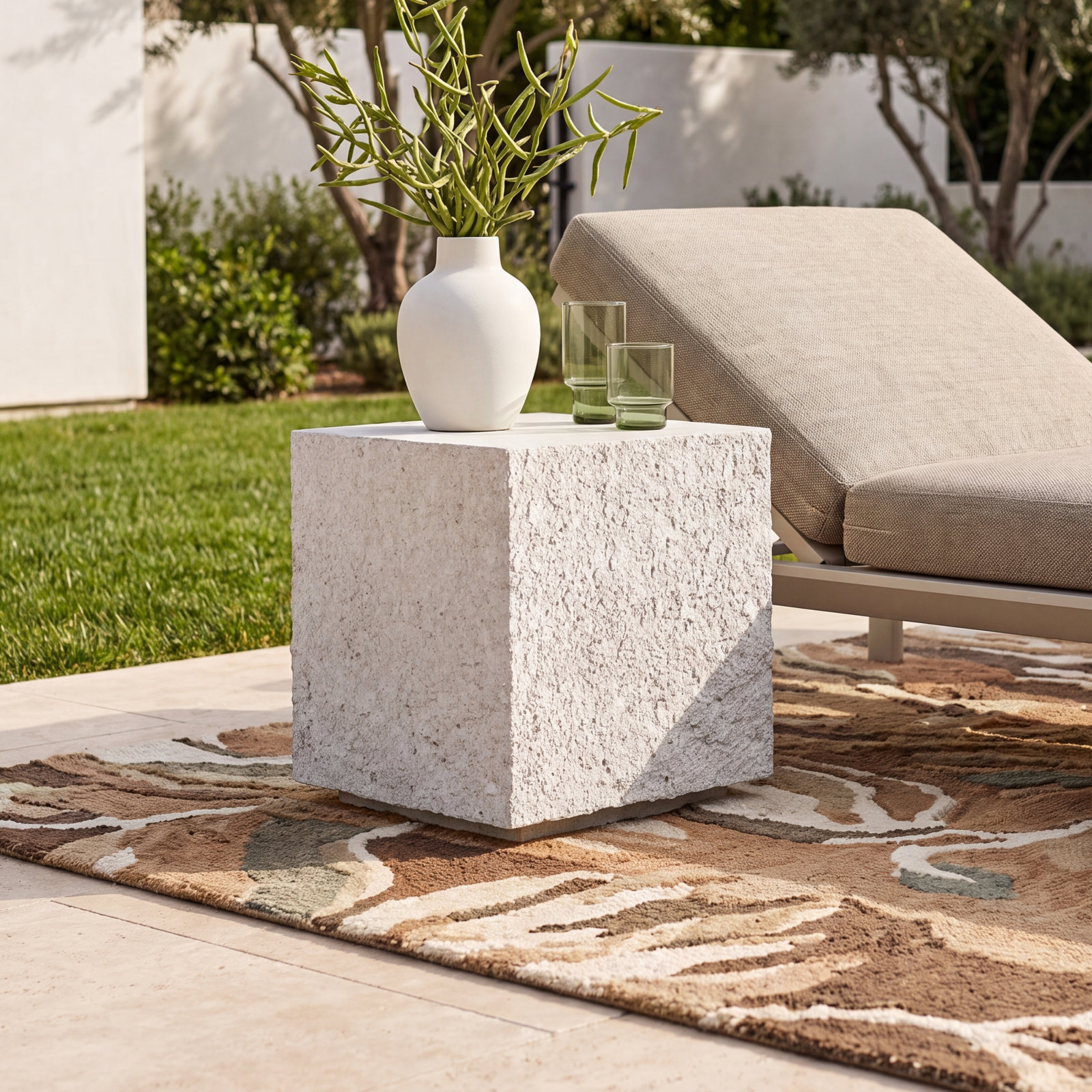 Cadence 17.75'' Concrete Outdoor Side Table