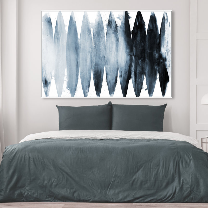 «Abstract Paradise Found Mute», reproduction d'art sur toile, Cadre blanc, H 16 po x l 24 po x P 1,5 po