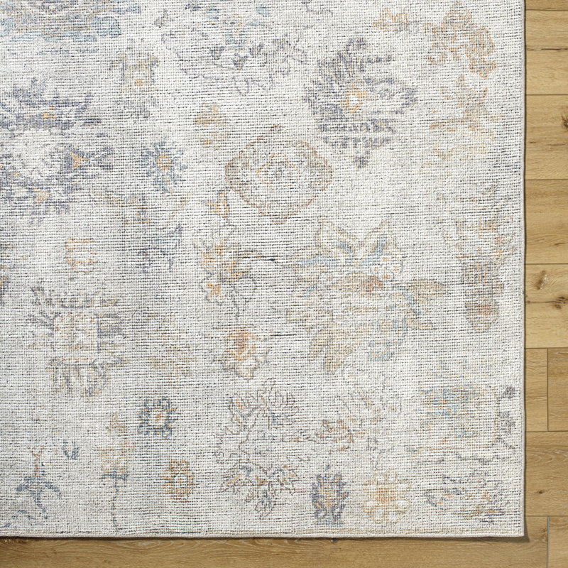 Theia Vintage Look Machine Woven Gray,Cream,Tan,Charcoal,LightBrown,SkyBlue Area Rug, Rectangle 160 x 213cm