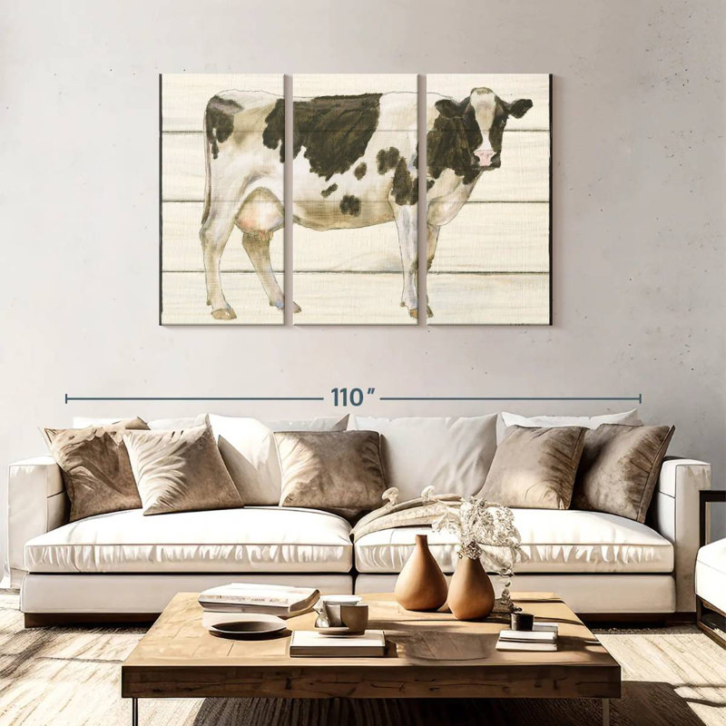 Brampt Country Cow I, H 48 po x l 74 po