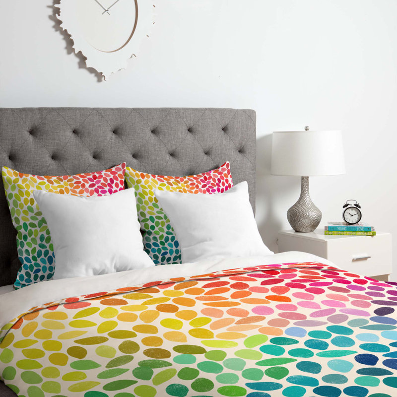 Garima Dhawan Polyester Dots Duvet Cover, Twin/Twin XL Duvet Cover + 1 Standard Sham