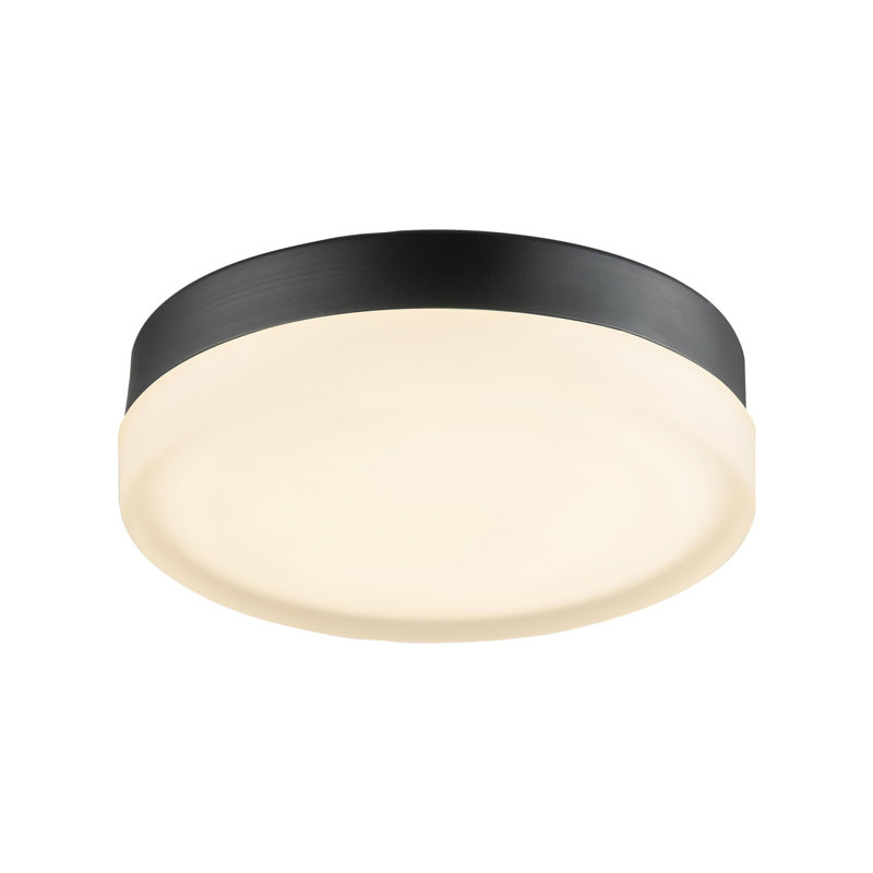 Bahoque Glass LED Flush Mount, 2.5" H x 8.75" W x 8.75" D, Black