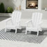 Folding Adirondack Chairs Weather-Resistant HDPE Outdoor Firepit Chairs With Cup Holder