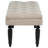 Rasa Accent Bench, Tufted Latte Brown Fabric, Black Turned Legs 52 Inch