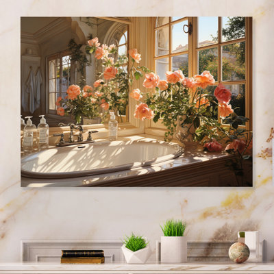 Bathroom Sunlit Morning I - Bath & Laundry Print on Metal