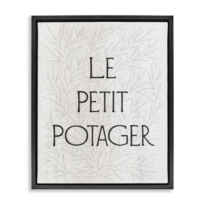  «Little Légume Garden» par Daphne Polselli, Cadre flottant noir de jais, H 21 po x l 17 po