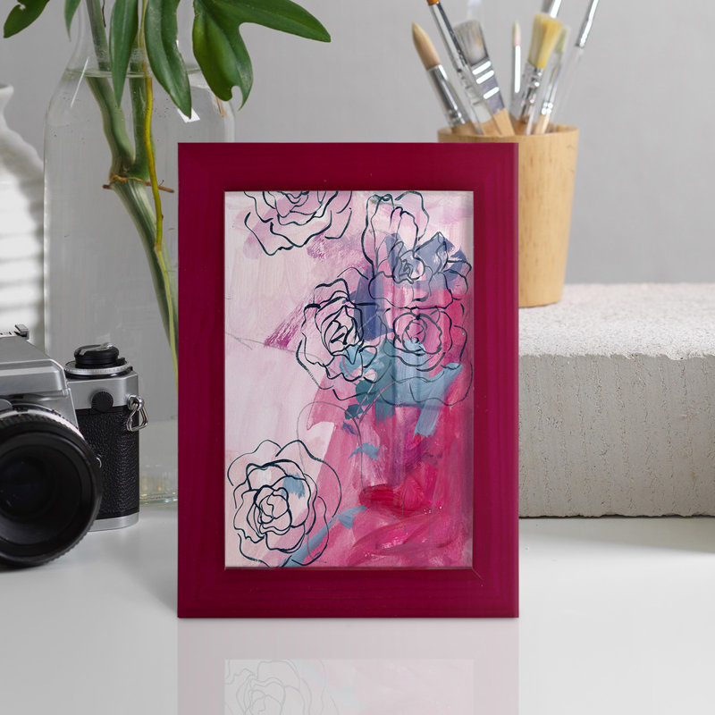 Inner Music II, reproduction d'art encadrée, Rouge, H 6 po x l 4 po x P 1 po