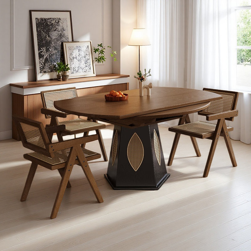 Table de salle à manger, Brun, Noir