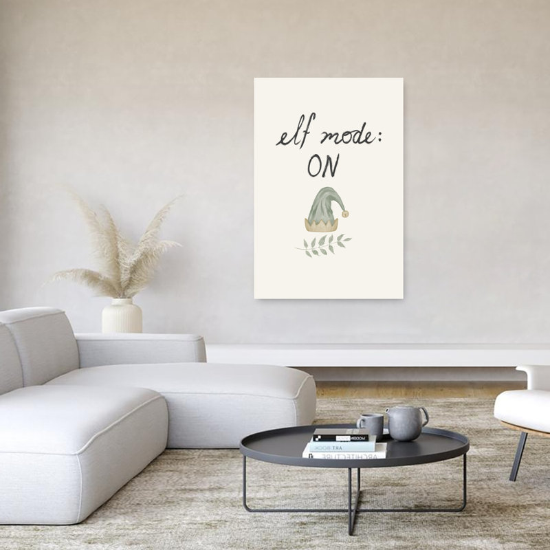 «Elf Mode On Playful Whimsical Abstract Winter Landscape», reproduction d'art mural, H 60 po x l 40 po