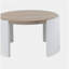 Table basse à 1 tiroir en chêne et blanc ultrabrillant