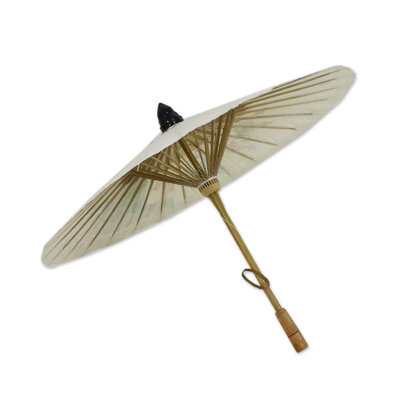 Parasol décoratif en papier paon et fleurs Jacona