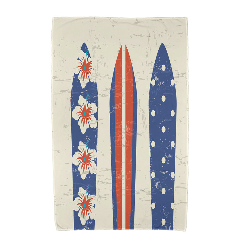 Serviette de plage en microfibre, Bleu-Orange