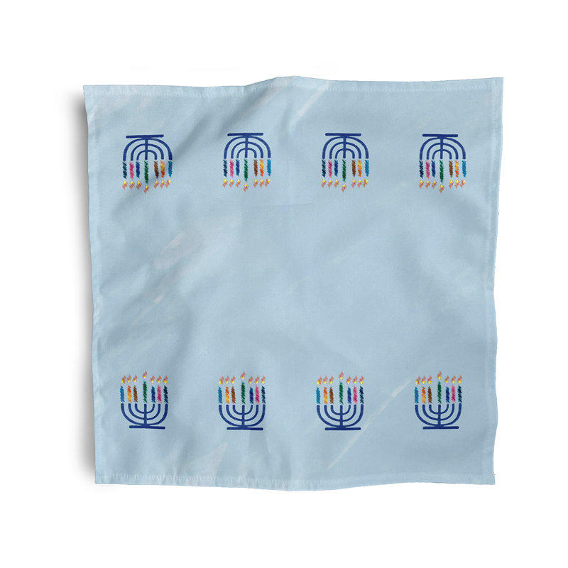 Lacie-Rae Polyester Traditional Napkins, Blue