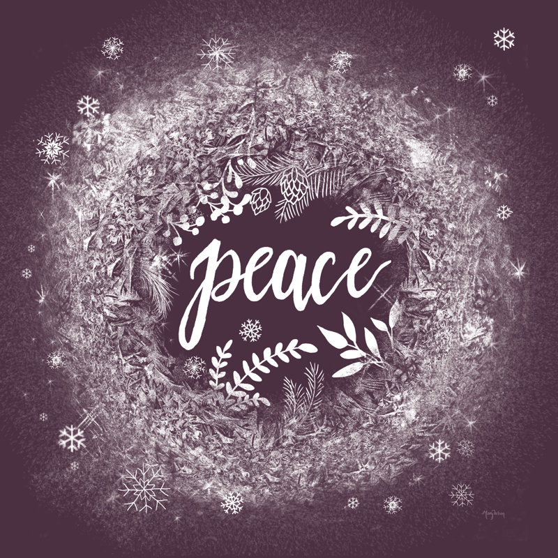 Prune Frosty Peace, H 20 po x l 20 po, Non, Toile tendue
