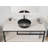 ANZZI 16.5'' Matte Black Glass Circular Bathroom Sink
