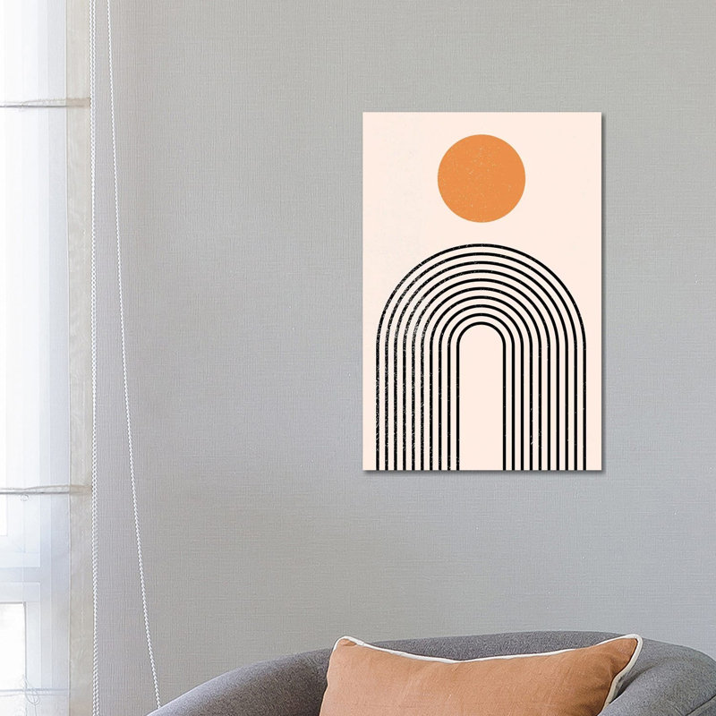 Mid Century Sunrise by EnShape - Wrapped Canvas Print, 66.04 cm H x 45.72 cm W x 1.91 cm D