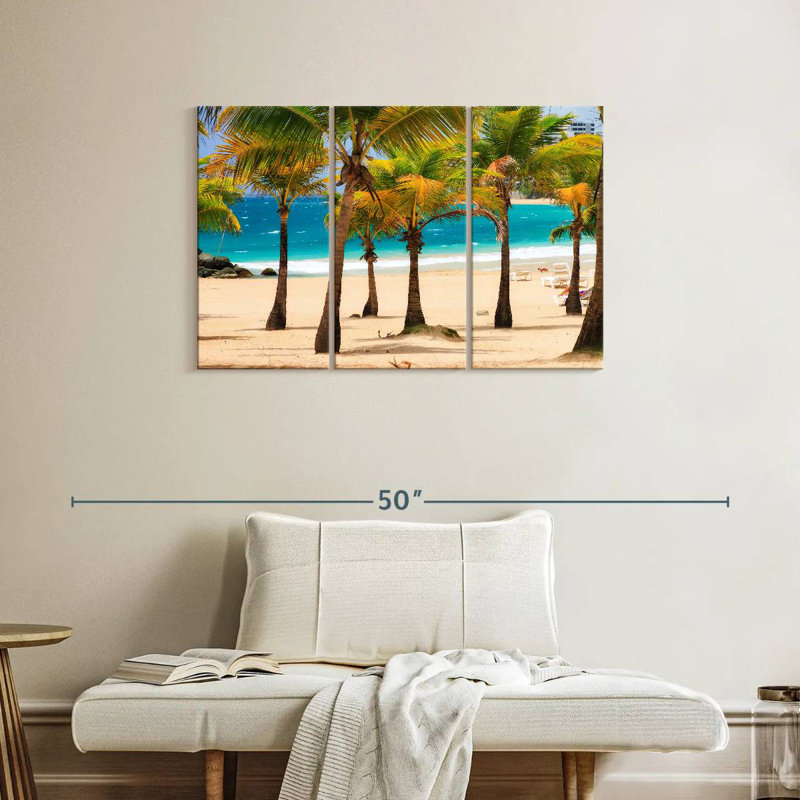 Gillard San Juan, plage des Caraïbes, H 24 po x l 38 po