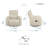 Laurent 35" Modern & Contemporary Swivel Glider Top Grain Leather Match Reclining Chair with 360-Degree Swivel & Gentle Gliding Motion-1661016538