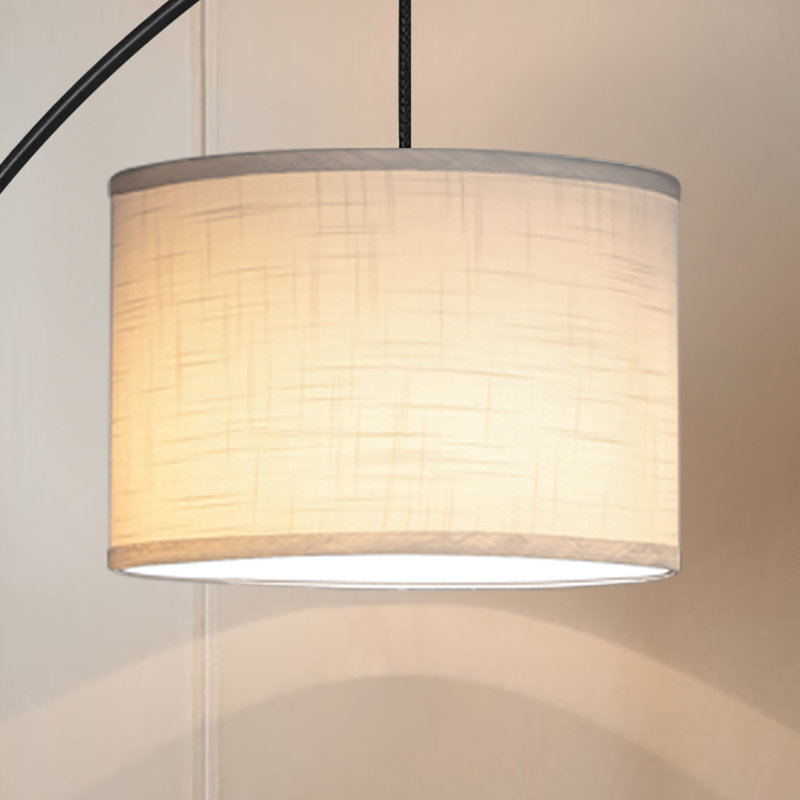 Lampe sur pied à branches 3 lumières 80 "Khaleed, Noir, Blanc / Blanc