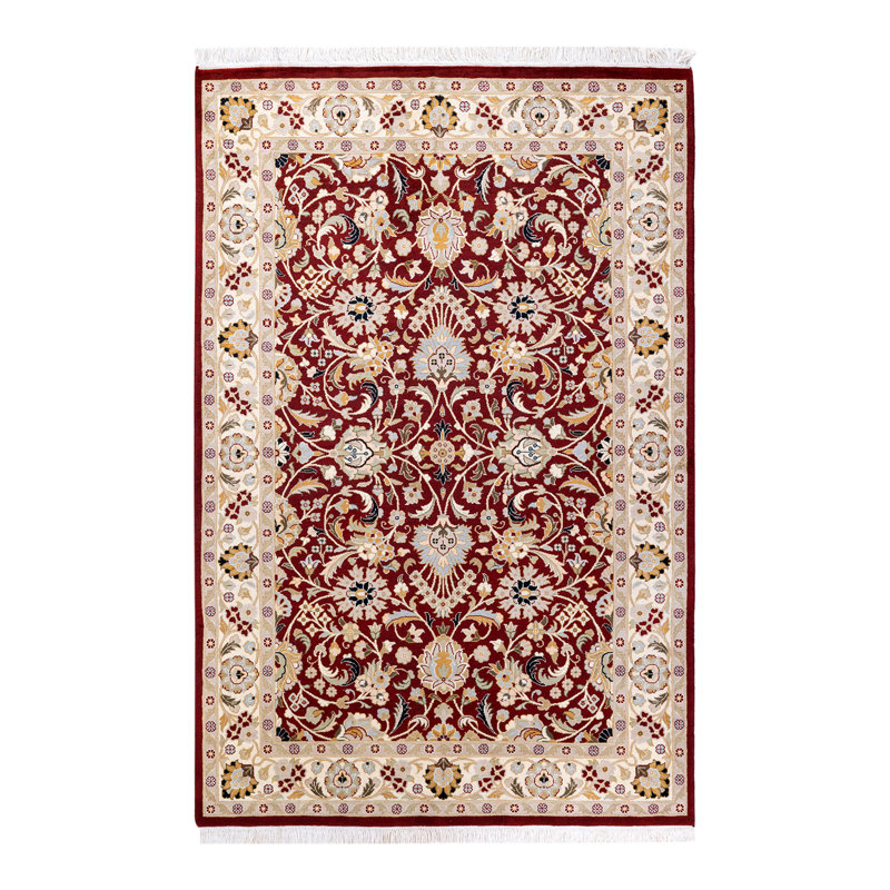 Classic One-of-a-Kind 4'2" X 6'3" Hand Knotted Area Rug