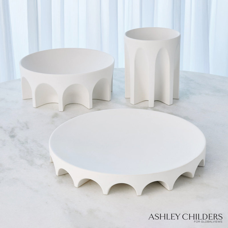 Arches Tabletop Pedestal, 5.75" H x 14.50" W x 14.50" D