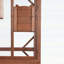 Grande cage extérieure pour chat en bois à 2 niveaux sur roulettes verrouillables, cage en forme de sapin massif avec plateformes à plusieurs niveaux et maison de repos, résistante aux intempéries et à l'épreuve des prédateurs