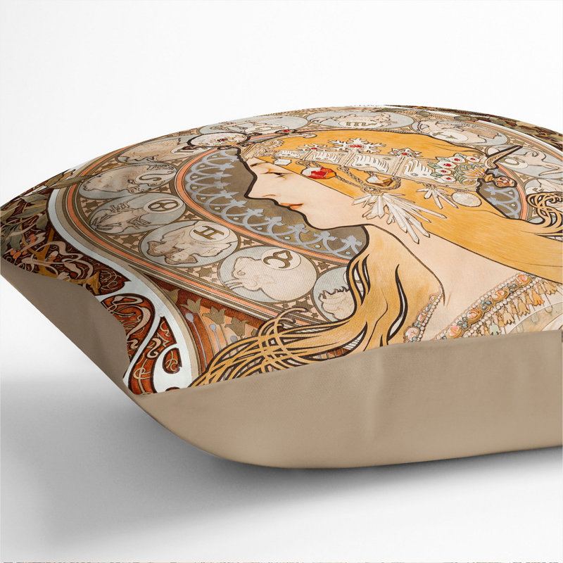 The Zodiac Vol.2 Scatter Cushion, 55cm H x 55cm W x 20cm D, Stone