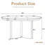 Table de salle à manger extensible en bois massif de 42 à 58 po avec base à piédestal et patins réglables pour 4 à 6 personnes