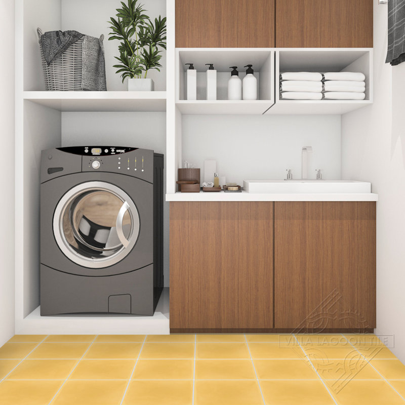 Solid 8" x 8" Cement Wall & Floor Tile, Maple Sugar