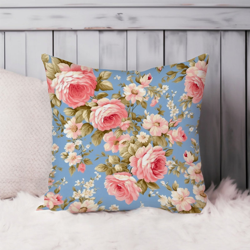 Floral Flower Dreams Pattern I Shabby Elegance, 16"H x 16"W