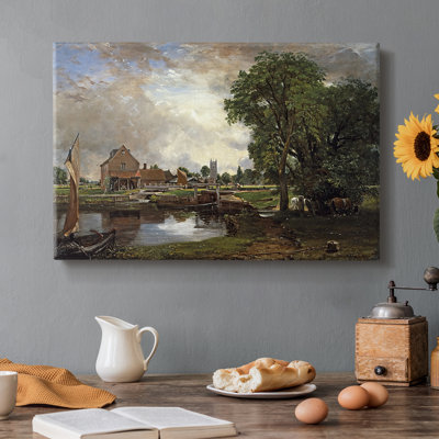 Flatford Mill (Scène sur une rivière navigable) - John Constable - Toile tendue avec châssis - 1816 - 1817